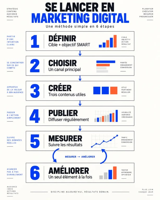 Étapes pour comprendre comment se lancer dans le marketing digital en 30 jours