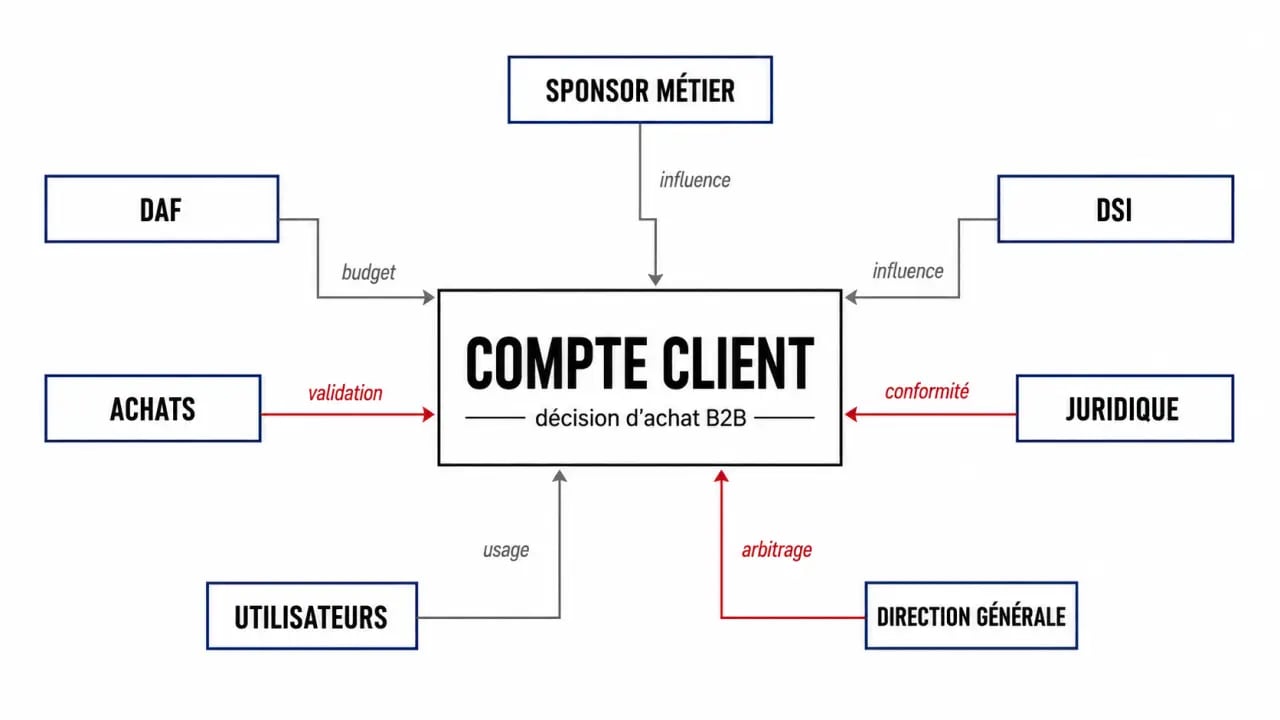Schéma du comité d’achat pour optimiser son processus de vente B2B complexe