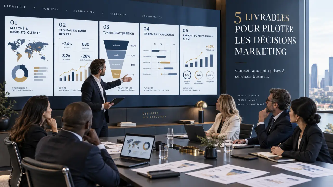 Expert digital marketing : 5 livrables pour piloter les décisions marketing
